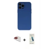 MARSİLYAN™- iPhone 13 Pro Max Kılıf Ahenk Serisi - Şeffaf Pasifik Cam Ekran Koruyucu + Pers Alüminyum Kamera Lens - KI