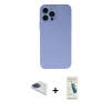 MARSİLYAN™- iPhone 13 Pro Max Kılıf Ahenk Serisi - Şeffaf Pasifik Cam Ekran Koruyucu + Pers Alüminyum Kamera Lens - LT