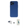 MARSİLYAN™- iPhone 13 Pro Max Kılıf Ahenk Serisi - Şeffaf Pasifik Cam Ekran Koruyucu + Pers Alüminyum Kamera Lens - LT