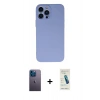 MARSİLYAN™- iPhone 13 Pro Max Kılıf Ahenk Serisi - Şeffaf Pasifik Cam Ekran Koruyucu + Neon Fosforlu Kamera Lens - MI