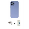 MARSİLYAN™- iPhone 13 Pro Max Kılıf Ahenk Serisi - Şeffaf Pasifik Cam Ekran Koruyucu + Pers Alüminyum Kamera Lens - GD