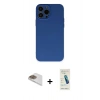 MARSİLYAN™- iPhone 13 Pro Max Kılıf Ahenk Serisi - Şeffaf Pasifik Cam Ekran Koruyucu + Pers Alüminyum Kamera Lens - GD