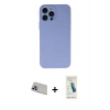MARSİLYAN™- iPhone 13 Pro Max Kılıf Ahenk Serisi - Şeffaf Pasifik Cam Ekran Koruyucu + Rainbow Kamera Lens Koruma Cam - MR