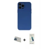 MARSİLYAN™- iPhone 13 Pro Max Kılıf Ahenk Serisi - Şeffaf Pasifik Cam Ekran Koruyucu + Rainbow Kamera Lens Koruma Cam - MI
