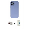 MARSİLYAN™- iPhone 13 Pro Max Kılıf Ahenk Serisi - Şeffaf Pasifik Cam Ekran Koruyucu + Rainbow Kamera Lens Koruma Cam - KI