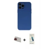 MARSİLYAN™- iPhone 13 Pro Max Kılıf Ahenk Serisi - Şeffaf Pasifik Cam Ekran Koruyucu + Rainbow Kamera Lens Koruma Cam - KI