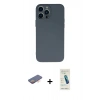 MARSİLYAN™- iPhone 13 Pro Max Kılıf Ahenk Serisi - Şeffaf Pasifik Cam Ekran Koruyucu + Renkli Kamera Lens Koruma Cam - TU
