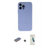 MARSİLYAN™- iPhone 13 Pro Max Kılıf Ahenk Serisi - Şeffaf Pasifik Cam Ekran Koruyucu + Renkli Kamera Lens Koruma Cam - TU