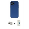 MARSİLYAN™- iPhone 13 Pro Max Kılıf Ahenk Serisi - Şeffaf Pasifik Cam Ekran Koruyucu + Rainbow Kamera Lens Koruma Cam - REGD