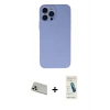 MARSİLYAN™- iPhone 13 Pro Max Kılıf Ahenk Serisi - Şeffaf Pasifik Cam Ekran Koruyucu + Rainbow Kamera Lens Koruma Cam - REGD