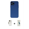MARSİLYAN™- iPhone 13 Pro Max Kılıf Ahenk Serisi - Şeffaf Pasifik Cam Ekran Koruyucu + Shine Kamera Lens - GD