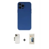 MARSİLYAN™- iPhone 13 Pro Max Kılıf Ahenk Serisi - Siyah 6D Mat Seramik Hayalet Nano Ekran Koruyucu + Shine Kamera Lens - GD