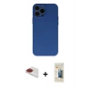 MARSİLYAN™- iPhone 13 Pro Max Kılıf Ahenk Serisi - Siyah 6D Mat Seramik Hayalet Nano Ekran Koruyucu + Pers Alüminyum Kamera Lens - KI