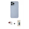 MARSİLYAN™- iPhone 13 Pro Max Kılıf Ahenk Serisi - Siyah 6D Mat Seramik Hayalet Nano Ekran Koruyucu + Pers Alüminyum Kamera Lens - KI