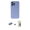 MARSİLYAN™- iPhone 13 Pro Max Kılıf Ahenk Serisi - Siyah 6D Mat Seramik Hayalet Nano Ekran Koruyucu + Renkli Kamera Lens Koruma Cam - MI