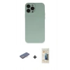 MARSİLYAN™- iPhone 13 Pro Max Kılıf Ahenk Serisi - Siyah 6D Mat Seramik Hayalet Nano Ekran Koruyucu + Renkli Kamera Lens Koruma Cam - MI