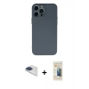 MARSİLYAN™- iPhone 13 Pro Max Kılıf Ahenk Serisi - Siyah 6D Mat Seramik Hayalet Nano Ekran Koruyucu + Pers Alüminyum Kamera Lens - LT
