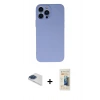 MARSİLYAN™- iPhone 13 Pro Max Kılıf Ahenk Serisi - Siyah 6D Mat Seramik Hayalet Nano Ekran Koruyucu + Pers Alüminyum Kamera Lens - LT