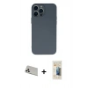 MARSİLYAN™- iPhone 13 Pro Max Kılıf Ahenk Serisi - Siyah 6D Mat Seramik Hayalet Nano Ekran Koruyucu + Rainbow Kamera Lens Koruma Cam - BZ