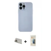 MARSİLYAN™- iPhone 13 Pro Max Kılıf Ahenk Serisi - Siyah 6D Mat Seramik Hayalet Nano Ekran Koruyucu + Rainbow Kamera Lens Koruma Cam - REGD