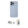 MARSİLYAN™- iPhone 13 Pro Max Kılıf Ahenk Serisi - Siyah 6D Mat Seramik Hayalet Nano Ekran Koruyucu + Rainbow Kamera Lens Koruma Cam - MR