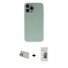 MARSİLYAN™- iPhone 13 Pro Max Kılıf Ahenk Serisi - Siyah 6D Mat Seramik Hayalet Nano Ekran Koruyucu + Rainbow Kamera Lens Koruma Cam - REGD