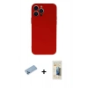 MARSİLYAN™- iPhone 13 Pro Max Kılıf Ahenk Serisi - Siyah 6D Mat Seramik Hayalet Nano Ekran Koruyucu + Shine Kamera Lens Koruma Cam - MI