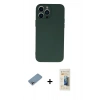 MARSİLYAN™- iPhone 13 Pro Max Kılıf Ahenk Serisi - Siyah 6D Mat Seramik Hayalet Nano Ekran Koruyucu + Shine Kamera Lens Koruma Cam - GI