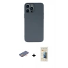 MARSİLYAN™- iPhone 13 Pro Max Kılıf Ahenk Serisi - Siyah 6D Mat Seramik Hayalet Nano Ekran Koruyucu + Renkli Kamera Lens Koruma Cam - TU