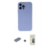MARSİLYAN™- iPhone 13 Pro Max Kılıf Ahenk Serisi - Siyah 6D Mat Seramik Hayalet Nano Ekran Koruyucu + Renkli Kamera Lens Koruma Cam - YL