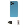 MARSİLYAN™- iPhone 13 Pro Max Kılıf Ahenk Serisi - Siyah Bilvis 3D Cam Ekran Koruyucu + Raze Metal Kamera Lens - GD
