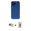 MARSİLYAN™- iPhone 13 Pro Max Kılıf Ahenk Serisi - Siyah Bilvis 3D Cam Ekran Koruyucu + Kırmızı Rainbow Kamera Lens Koruma Cam