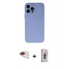 MARSİLYAN™- iPhone 13 Pro Max Kılıf Ahenk Serisi - Siyah Bilvis 3D Cam Ekran Koruyucu + Pers Alüminyum Kamera Lens - KI