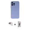 MARSİLYAN™- iPhone 13 Pro Max Kılıf Ahenk Serisi - Siyah Bilvis 3D Cam Ekran Koruyucu + Pers Alüminyum Kamera Lens - GI