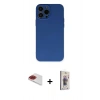 MARSİLYAN™- iPhone 13 Pro Max Kılıf Ahenk Serisi - Siyah Bilvis 3D Cam Ekran Koruyucu + Pers Alüminyum Kamera Lens - KI