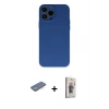MARSİLYAN™- iPhone 13 Pro Max Kılıf Ahenk Serisi - Siyah Bilvis 3D Cam Ekran Koruyucu + Renkli Kamera Lens Koruma Cam - YL