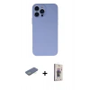 MARSİLYAN™- iPhone 13 Pro Max Kılıf Ahenk Serisi - Siyah Bilvis 3D Cam Ekran Koruyucu + Renkli Kamera Lens Koruma Cam - YL