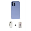 MARSİLYAN™- iPhone 13 Pro Max Kılıf Ahenk Serisi - Siyah Bilvis 3D Cam Ekran Koruyucu + Shine Kamera Lens - GD