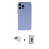 MARSİLYAN™- iPhone 13 Pro Max Kılıf Ahenk Serisi - Siyah Bilvis 3D Cam Ekran Koruyucu + Pers Alüminyum Kamera Lens - SABE