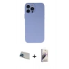 MARSİLYAN™- iPhone 13 Pro Max Kılıf Ahenk Serisi - Siyah Bilvis 3D Mat Cam Ekran Koruyucu + Rainbow Kamera Lens Koruma Cam - MI