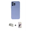 MARSİLYAN™- iPhone 13 Pro Max Kılıf Ahenk Serisi - Siyah Bilvis 3D Mat Cam Ekran Koruyucu + Rainbow Kamera Lens Koruma Cam - BZ