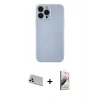 MARSİLYAN™- iPhone 13 Pro Max Kılıf Ahenk Serisi - Siyah Bilvis 3D Mat Cam Ekran Koruyucu + Rainbow Kamera Lens Koruma Cam - BZ