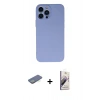 MARSİLYAN™- iPhone 13 Pro Max Kılıf Ahenk Serisi - Siyah Bilvis 3D Mat Cam Ekran Koruyucu + Renkli Kamera Lens Koruma Cam - YL