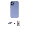 MARSİLYAN™- iPhone 13 Pro Max Kılıf Ahenk Serisi - Siyah Bilvis 3D Mat Cam Ekran Koruyucu + Renkli Kamera Lens Koruma Cam - TU