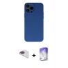 MARSİLYAN™- iPhone 13 Pro Max Kılıf Ahenk Serisi - Siyah Bilvis 5in1 3D Magic Cam Ekran Koruyucu + Gökkuşağı Pers Alüminyum Kamera Lens