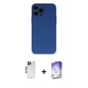 MARSİLYAN™- iPhone 13 Pro Max Kılıf Ahenk Serisi - Siyah Bilvis 5in1 3D Magic Cam Ekran Koruyucu + Shine Kamera Lens - GD