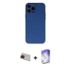 MARSİLYAN™- iPhone 13 Pro Max Kılıf Ahenk Serisi - Siyah Bilvis 5in1 3D Magic Cam Ekran Koruyucu + Rainbow Kamera Lens Koruma Cam - KI