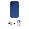 MARSİLYAN™- iPhone 13 Pro Max Kılıf Ahenk Serisi - Siyah Bilvis 5in1 3D Magic Cam Ekran Koruyucu + Rainbow Kamera Lens Koruma Cam - MI