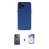 MARSİLYAN™- iPhone 13 Pro Max Kılıf Ahenk Serisi - Siyah Bilvis 5in1 3D Magic Cam Ekran Koruyucu + Neon Fosforlu Kamera Lens - YL