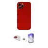 MARSİLYAN™- iPhone 13 Pro Max Kılıf Ahenk Serisi - Siyah Bilvis 5in1 3D Magic Cam Ekran Koruyucu + Pers Alüminyum Kamera Lens - KI